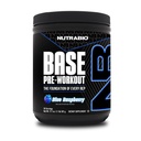 NutraBio Base Pre- Workout Powder 200mg Caffeine, Setrvalá energie, Focus, Endurance, Pumpa, Cukr zdarma, Čisté Prework pro muže a ženy - Beta Alanin, L-Tyrosin, 30 Služebnictví - Blue Raspberry