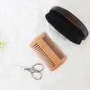 Beard Grooming Kit, Beard Care Set, Men 's Grooming Kit, Beard Trimming Kit, Natural Boar Bristle Brush and Pear Wood Comb Set for Men - Dual Action Grooming for Beards and Mustaches