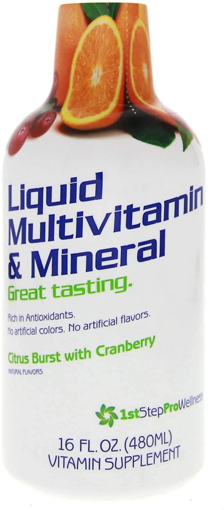 1. Krok pro energetický kapalný multivitamin a minerální citrus Burst 16 fl oz (1 bod) 473 ml