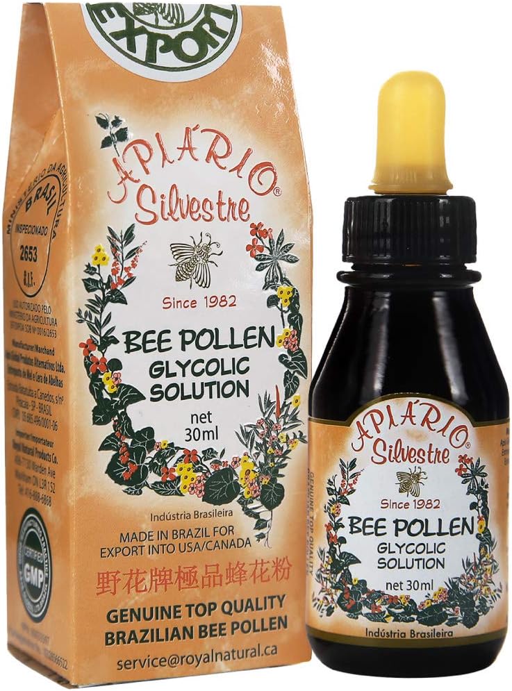 Oficiální distributor - 1 láhev Apiario Silvestre Brazilské Bee Pollen Liquid Glykolic Extract - Non Alcoholic, Wax Free