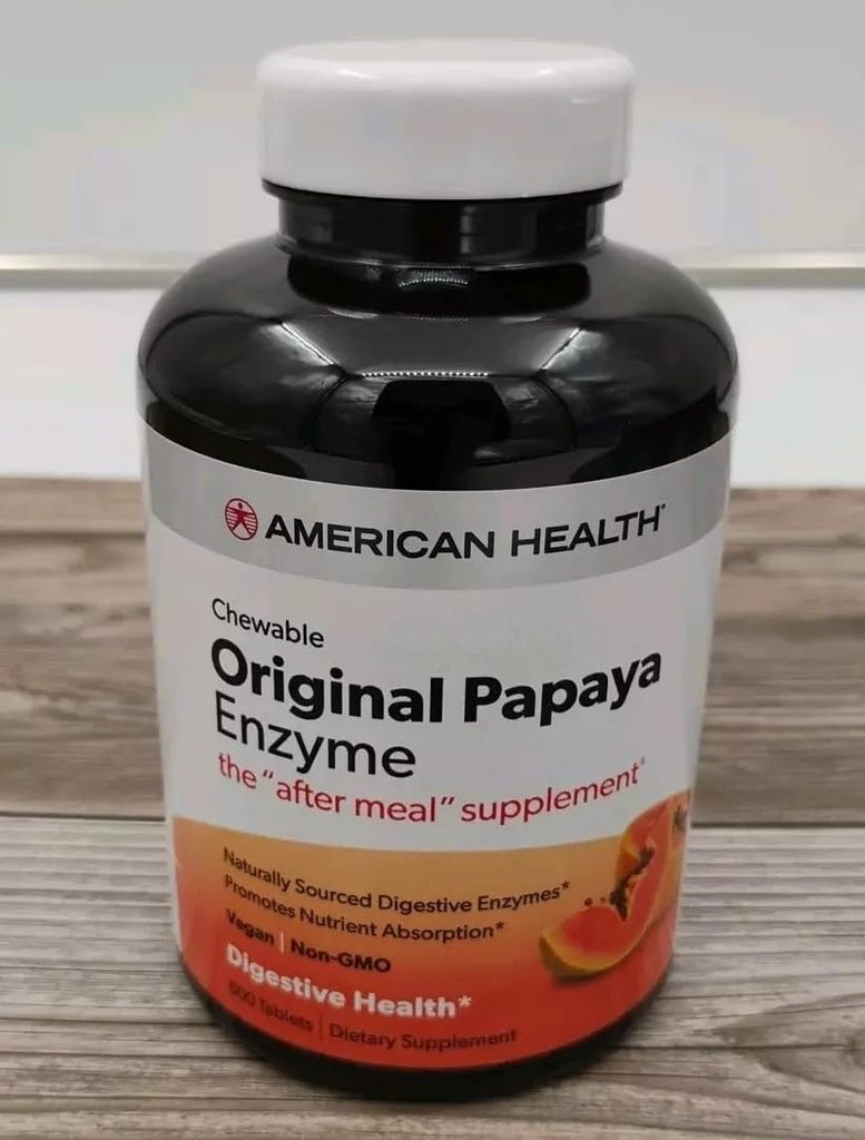 AMERICAN HEALTH Papaya Enzyme; Original, 600 CT
