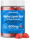 Příroda Alpha Kyselina lipoová Gummies - neuropatie doplňky - Vegan, Sugar- Free, Nízká kalorie 600 mg ALA dodatek - Čistá kyselina alpha lipoová 600mg pro antioxidační nutriční doplňky