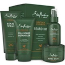 SheaMoisture Beard- Care Kit pro muže, zahrnuje mytí, balzám, olej, kondicionér, přírodní Shea máslo & Maracuja olej, velký dárek