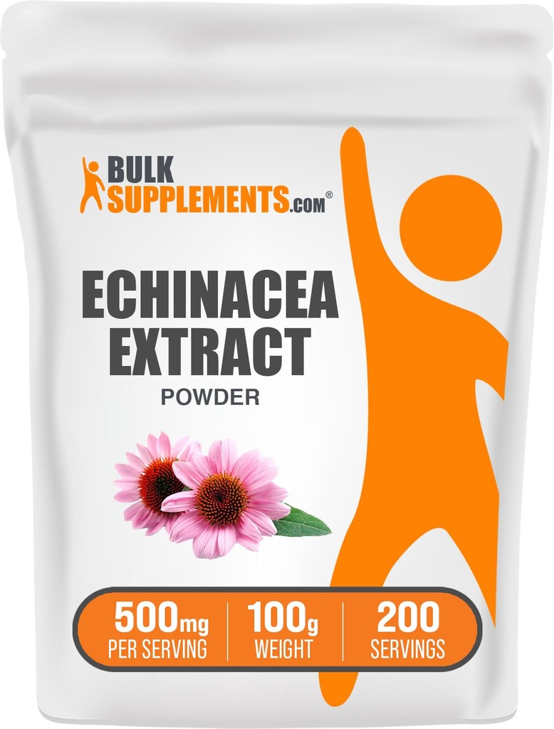 BulkSupplements.com Echinacea Extract Powder - Echinacea Extract, Bylinný dodatek pro imunitní podporu - Vegan & Gluten Free, 500mg per Serving, 100g (3.5 oz) (Balení po 1)