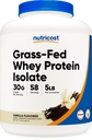 Nutricost Grass- Fed Whey Protein Isolate (Vanilla) 5LBS - Non- GMO, Gluten Free, přírodní aroma