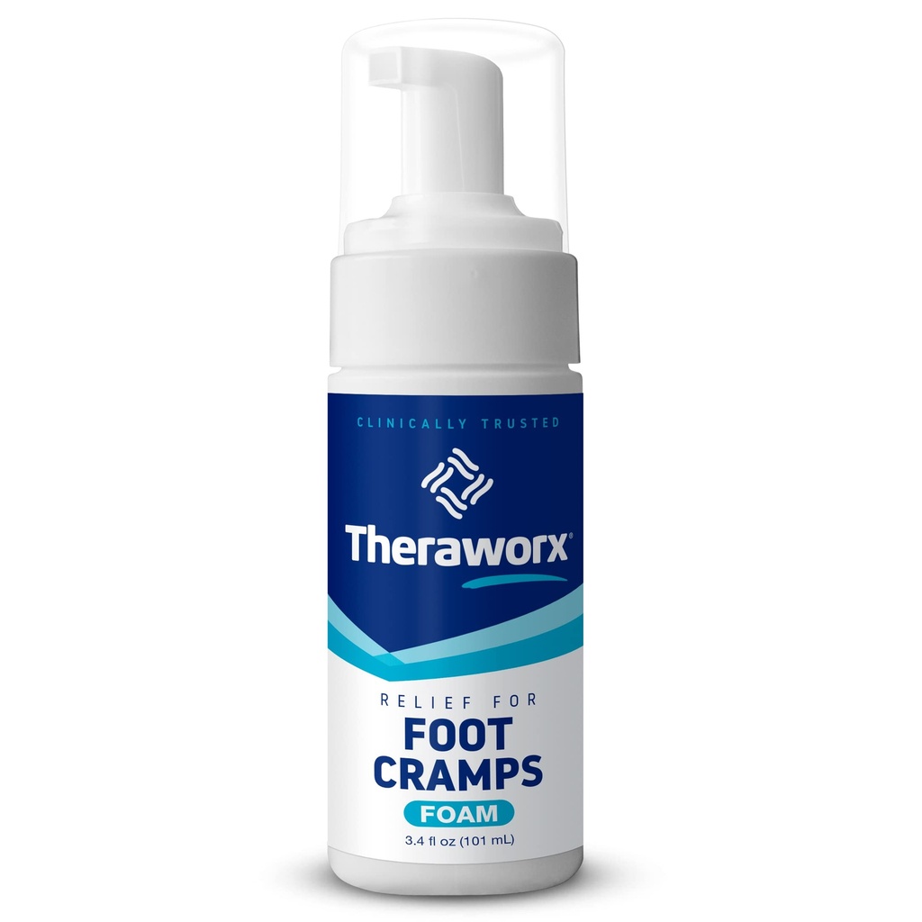 Theraworx Fast- acting foam for Foot Cramp Relief with Magnesium Sulfath - 3.4 Fl Oz - 1 hrabě