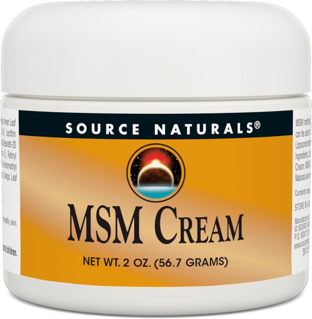 Zdroj Naturals MSM Cream - Obsahuje vitamín E a Ginkgo - 2 oz