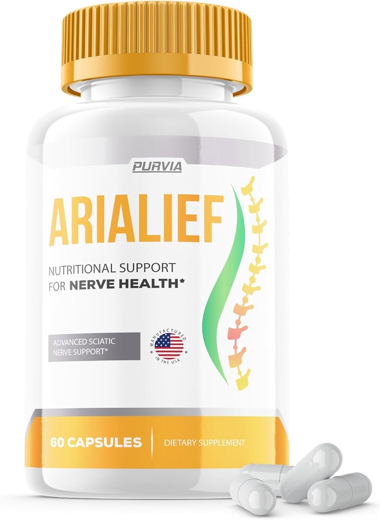 Arialief Kapsle Sciatica - Oficiální vzorec - Arialief Vitamin dodatek Pokročilá síla Formule, Arialief Kapsle Nutriční Podpora Maximální síla Celkové Wellness Recenze (60 Kapsle)