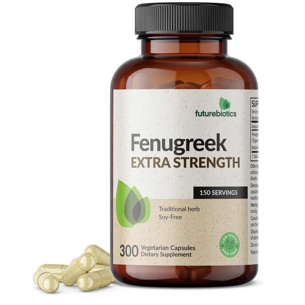Futurebiotika Fenugreek Extra Síla podporuje celkové dobré zdraví & Well- Being, Non- GMO, 300 Vegetariánské kapsle
