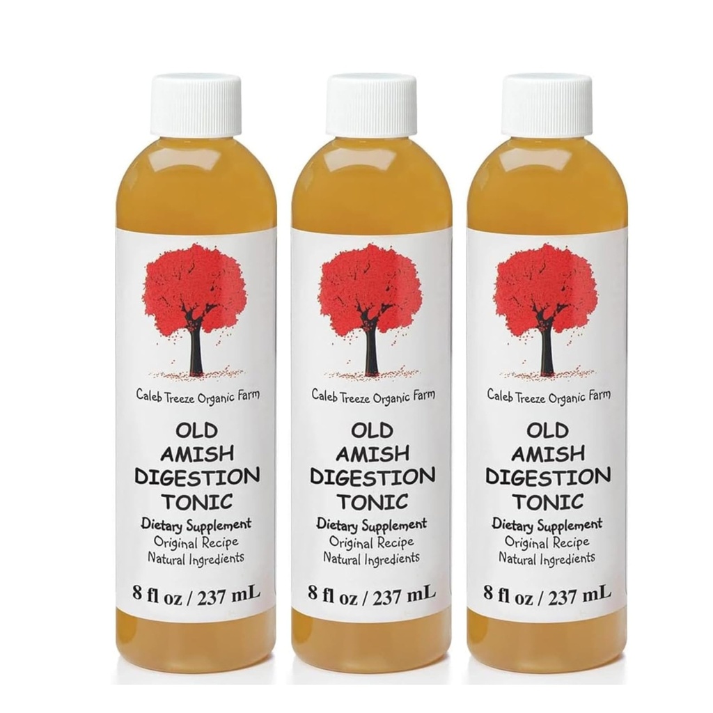 Caleb Treeze Old Amish Digestion Tonic (Dříve: Zastaví kyselý reflux) 8 oz (balení po 3)
