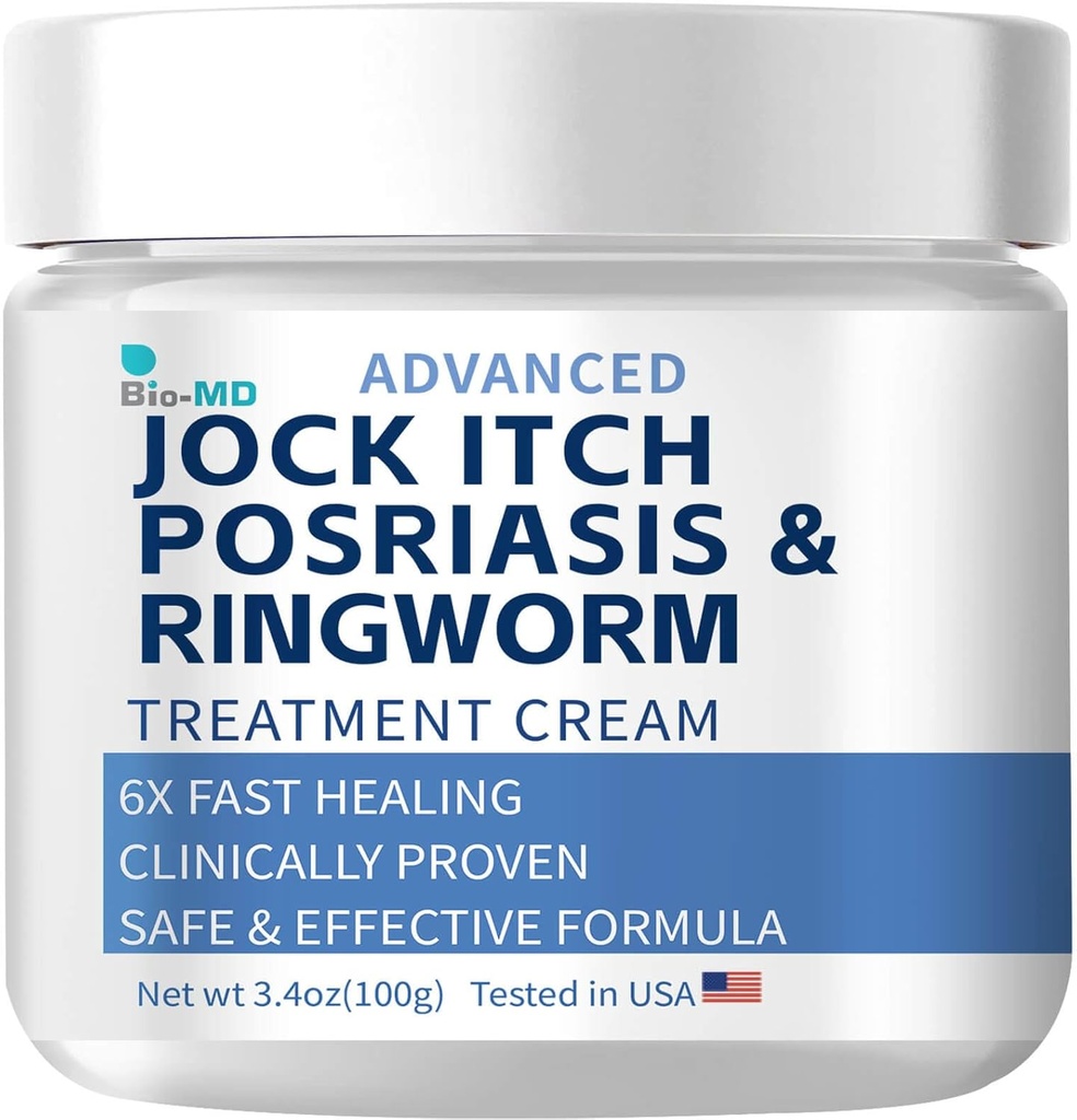 Bio- MD Jock Itch Cream, Jock Itch Cream Extra Síla pro muže a ženy, Psoriáza Cream, Ringworm Léčba pro lidi, Itch Cream - Výkonný a rychlá úleva