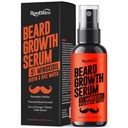 Vousy Růstové sérum pro muže: Vlasy regrowth sprej s biotin & rýžová voda - Extra síla Vousy olej