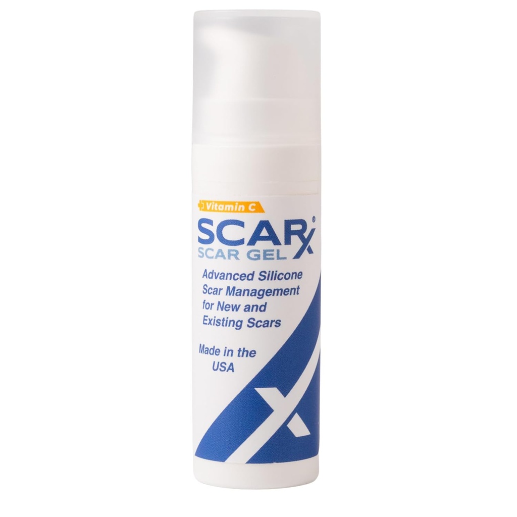 Scarx - Advanced Silicone Scar Gel with Vitamin C - Scar reduction Topical for Hypertrophic Scares & Keloids After Surgery, Burns, Zranění - Prevent New Scares - Fade Old Scarring - 0.5oz (15g) Lahvička