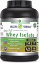 Amazing Installas Grass- Fed Whey Protein izolát 124; 25 Grams Protein Per Serving CLAS124; 5 Lbs (2.26 kg) CLAS124; 5.7 Grams BCAA CLAS124; Made in USA (5 Lb, čokoláda)
