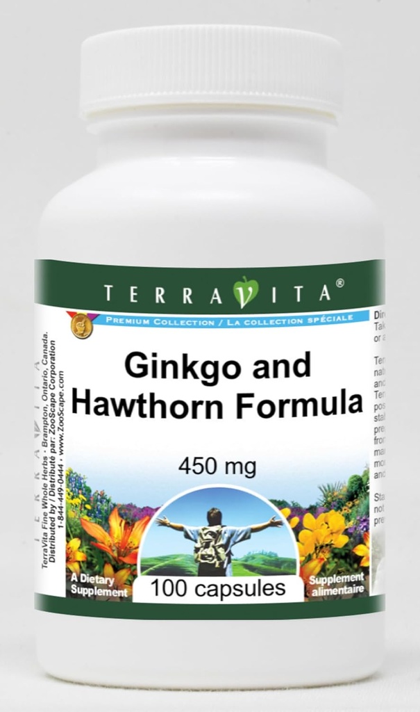 Ginkgo a Hawthorn Formule - 450 mg (100 tobolek, ZIN: 514013)