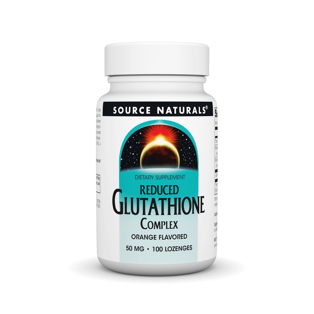 Zdroj Natural Reduced Glutathione Complex 50 mg Orange Flasured - 100 Lozengů