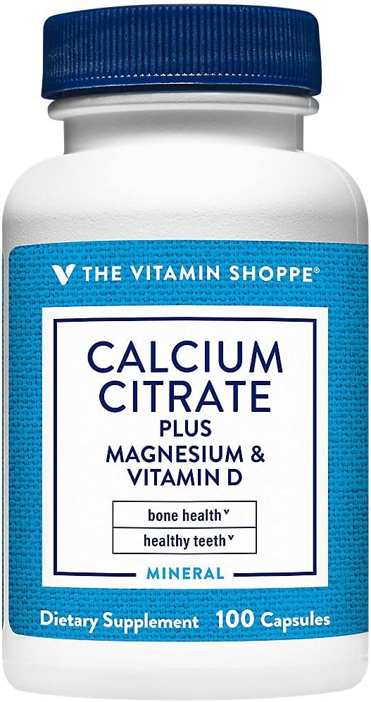 Citrát vápenatý + hořčík a vitamin D, doplněk stravy pro víceminerální kosti, absorpce vitaminu D AIDS, vápník 999mg, hořčík 567mg, vitamin D 612IU v denní dávce (100 tobolek) od The Vitamin Shoppe