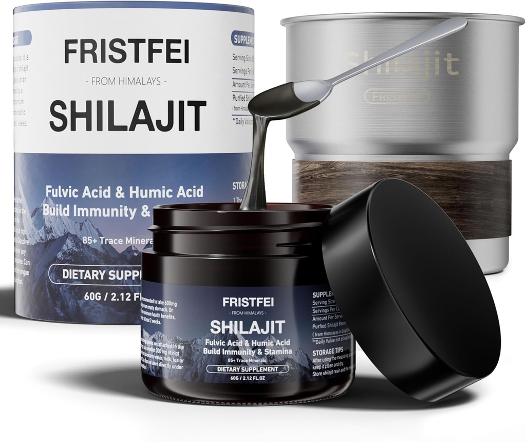 100% čistý Shilajit Resin - Organic Himalayan Shilajit pro muže a ženy 124; bohatý na Fulvic acid & 85 + Stopy Minerály 124; Shilajit čisté himalájské organické