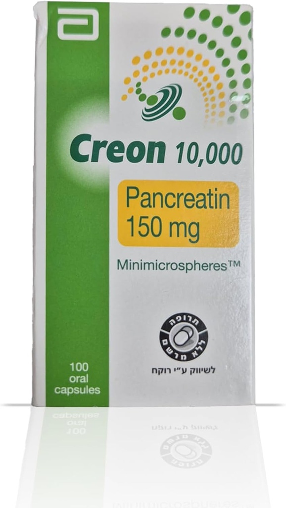 Creon 10.000 Enzyme dodatek pro pankreatickou nedostatečnost - podporuje stravení s Lipázou, proteázou, Amylázou - 100 kapslí