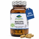Čisté horské botaniky Bacopa Monnieri Kapsle - Vegan Caps s organickým bacopa & Standardizované Bacopa Extract Dodatek