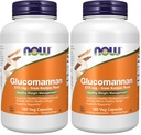 Nyní Potraviny Doplňky, Glucomannan (Amorphophallus konjac) 575 mg, Podporuje Regularitu *, Zdravé řízení hmotnosti *, 180 Veg Kapsle (Balení po 2)