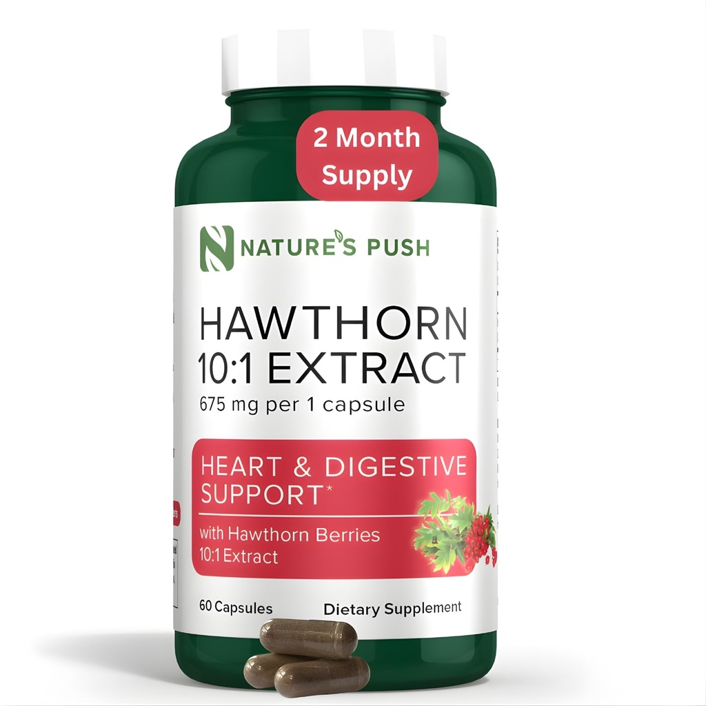 Super Potent Hawthorn Berry 10: 1 Extrakt Kapsle pro Digestion Heart Health a Glycemic podpora - Extra Strength Hawthorn Berry Kapsle - Non- GMO gluten Volný Vegan GMP USA 2 měsíce dodávky