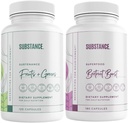 Ledviny. Bundle: Nature 's Suppenance Daily Fruits & Veggies (120 Kapsle) + Beetroot Boost (180 Kapsle) - Natural Energy Boost & Celkově Wellness - US Made, Vegan- Friendly