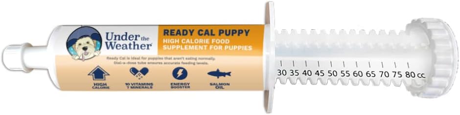 Pod Počasí Pet 124; Připravený Cal pro štěňata 80cc 124; High Calorie Puppy Nutritional Supplementary 124; Puppy Weiner Gainer a High Calorie Booster Guiner 124; 10 Vitamíny, 7 Minerály & Omega mastné kyseliny