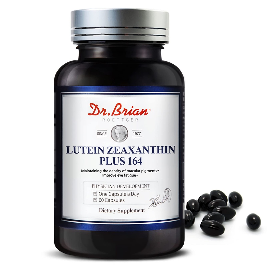 Dr. Brian Lutein a zeaxanthin doplňky, oční vitaminy Macular Degeneration doplňky Non- GMO, gluten zdarma pro suché oči Vision zdraví, 60 Kapsle