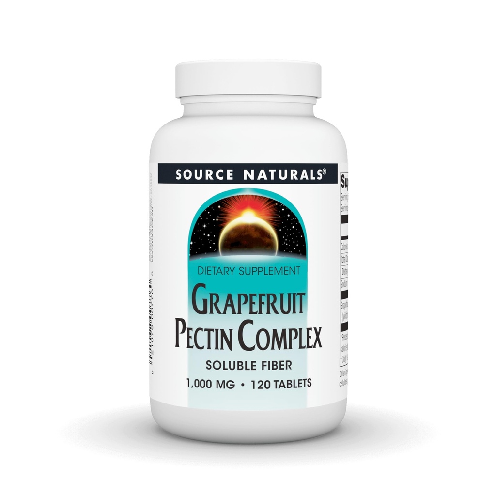 Zdroj Naturals Grapefruit Pectin, Rozpustný fiber - 1000 mg dodatek stravy - 120 tablet