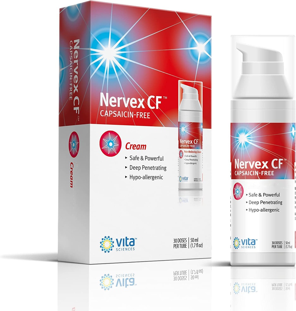 Vita Sciences Neuropatie Relief for Hands and Feet - Výkonný krém Formule pro spalování, Tingling, a Numness - s Arnica, B12, B1, B5, B6, E, MSM, Aloe, a Coconut Oil Base - Capsaicin- bez