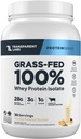 Transparentní Labs Grass- Fed syrovátkový izolát - přirozeně ochucený, gluten zdarma syrovátkový protein prášek s 28g bílkovin per Serving & 9 aminokyselin - 30 Služeb, vanilkové arašídové máslo