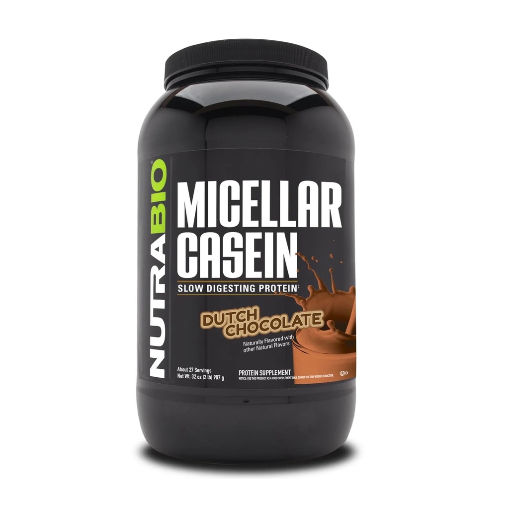 NutraBio Kasein Protein Powder, Micellar Casien Powder, 25g Pomalé trávení bílkovin, pomáhá udržet vás plný, přes noc svalové obnovy & růst, BCAA & EAA, gluten zdarma, Soy Free, 2LB Čokoláda