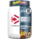 Dymatize x kakaové oblázky ISO100 syrovátkový prášek izolát, 25 g proteinu, 20 porcí, 5.5g BCAA, 120 Cal., gluten zdarma, 1g tuku, 1g cukru, 2g karbu