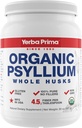 Yerba Prima Organic Psyllium Whole Husks Colon Cleanser - 20 oz - Přírodní denní dietní doplněk vláken 20oz, Colon Cleanser, Regularity & Detox Cleansing Support, Gluten Free, Non GMO, Vegan