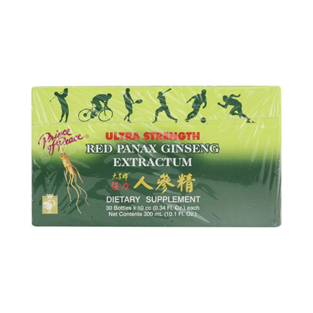 Prince of Peace Ultra Strength Red Panax Ginseng Extractum 10 kubíků lahviček -- 30 lahviček