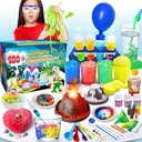 UNGLINGA 100 + Vědecká laboratoř Experiments Kit pro děti, S.T.E.M Project Activities Vzdělávací narozeninové dárky pro dívky, Chemie Set, Gems Dig, Volcano, Žhavé červy