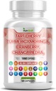 Tart Cherry Extract Kapsle 20,000mg s kurkumou 8000mg Moringa 4000mg Cranberry 2000mg Chanca Piedra Celery Quercetin ACV Granátová jablka L Selenomethionin - Urické hladiny - 120 Ct