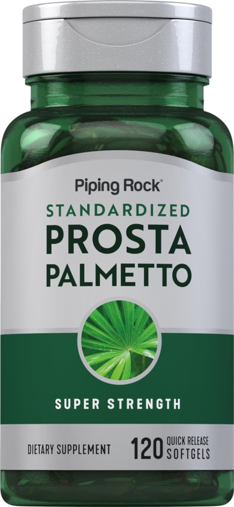 Piping Rock Saw Palmetto pro muže a ženy 124; 120 Softgels 124; Komplex s dýňový olej & Pygeum Extract 124; Extra Strength Prostate Dodatek 124; Non- GMO, gluten-free