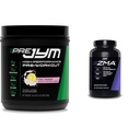PRE JYM 30 Servings Pink Lemonade & JYM ZMA Zinek / hořčík Kapsle Dodatek 90 Vegetariánské Kapsle
