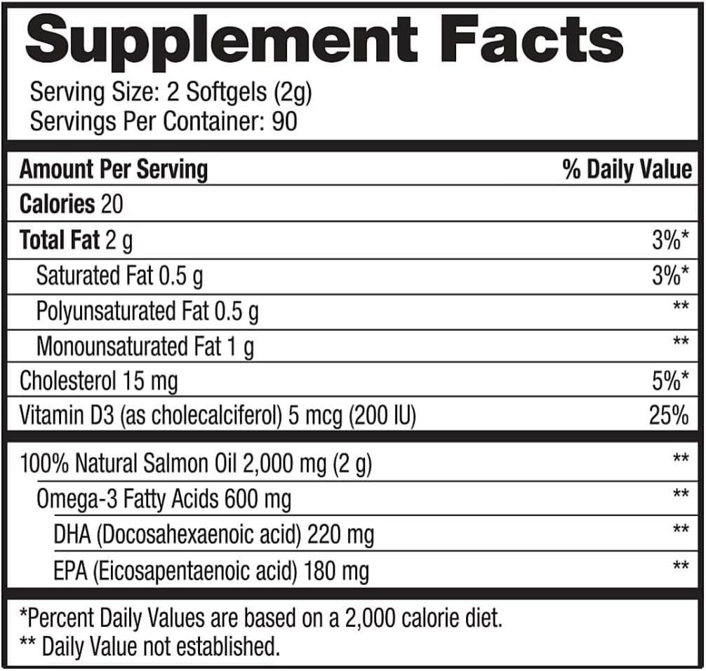 generikum Pure Aljaška Omega-3 Wild Aljašský losos olej 1000mg Softgels 180-Počet