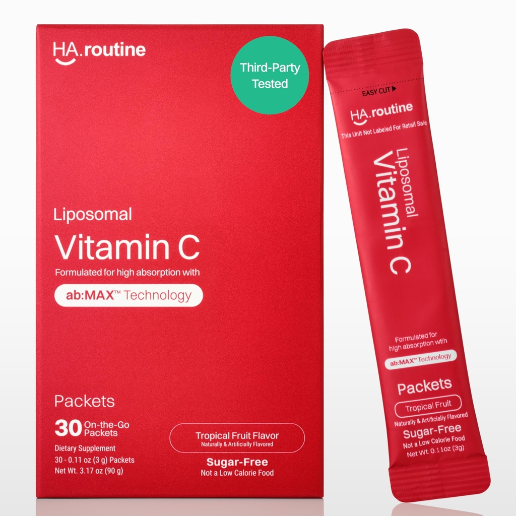 Lipozomální vitamín C prášek, Sugar- zdarma ochucené pakety pro dospělé, 500mg on- the- go Imunitate Supplementary, Výkonný antioxidant, Energy Booster- 30x Packets, Tropical Fruit Flavor