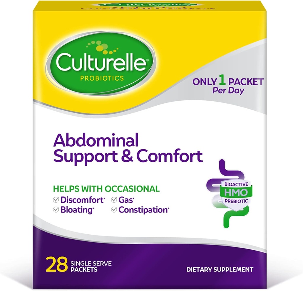 Culturelle Abdominal Support & Comfort, Daily Proactive Approach to Promote Gut Health *, Pomáhá s příležitostnými abdominální problémy, nafouknutí, a plyn - 28 Počet (balení po 1)