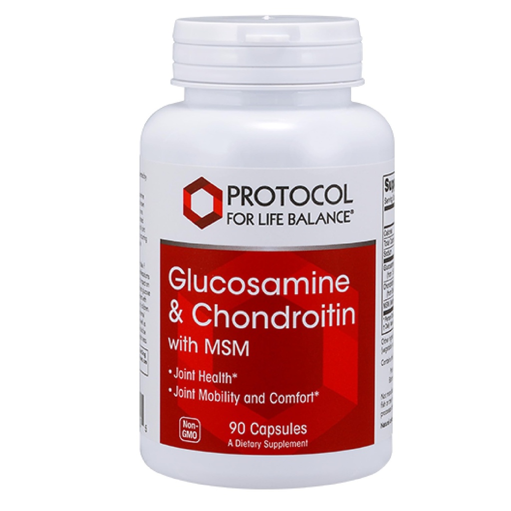 Protokol Glucosamine & Chondroitin s MSM - Společná podpora * - Chondroitin MSM dodatek - Non- GMO & Dairy Free - 90 Veg Caps