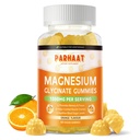 Glycinát hořečnatý Gummies 1000mg - Doplněk hořčíku bez cukru s vitaminem D, B6, CoQ10 pro klidnou náladu a spánkovou podporu - 60 Orange Gummies