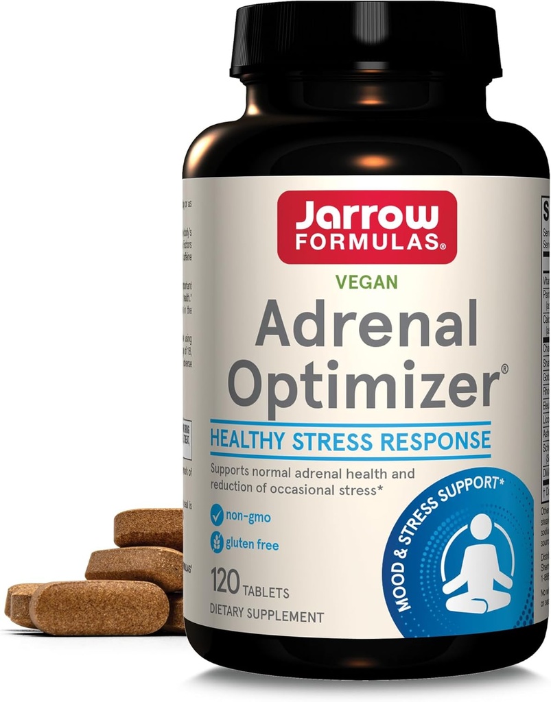 Jarrow Dispersas Adrenal Optimizer - 120 Tablety - Podporuje Adrenální zdraví, obnovu a snížení stresu - Kombinace 11 Nutracines & Nutracies - 60 Služeb
