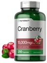 Horbäach Cranberry Pills + Vitamin C 124; 15,000mg FLAVIS 124; 250 kapsle 124; Non- GMO a gluten zdarma dodatek z koncentrátu extrakt