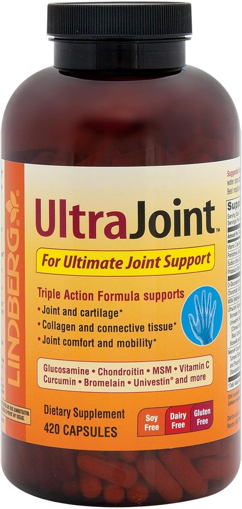 Ultra společný dodatek 124; 420 Kapsle 124; Triple Action Formule 124; Non GMO, gluten zdarma 124; od Lindberg