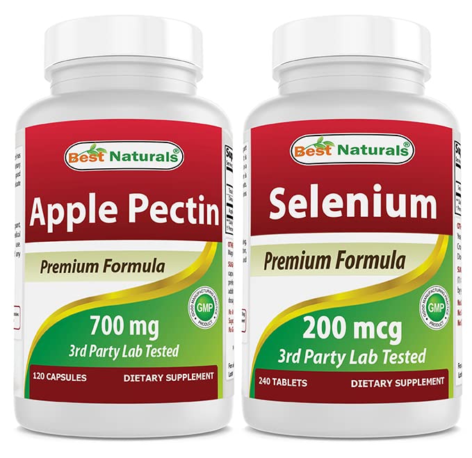 Nejlepší Naturals Apple Pectin 700 mg & Selen 200 mcg