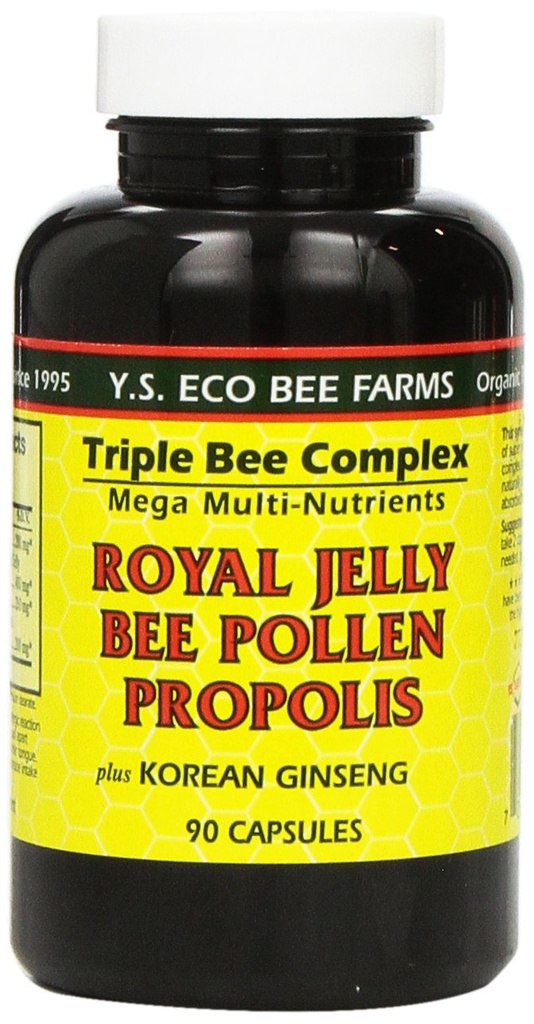 YS Organic Farms: Royal Jelly Bee Pollen Propolis w / Ginseng 90 ct